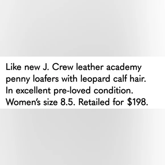 Like New: J. Crew Academy Penny Loafers (Retail $198) - Picture 8 of 8